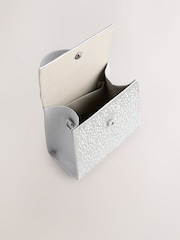 Silver Structured Top Handle Bag - Image 6 of 8