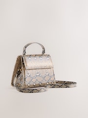 Snake Structured Top Handle Bag - Image 3 of 7