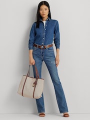 Lauren Ralph Lauren Emerie Canvas Tote Bag - Image 6 of 7