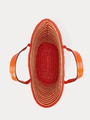 Lauren Ralph Lauren Brie Stripe Straw Tote Bag - Image 3 of 5