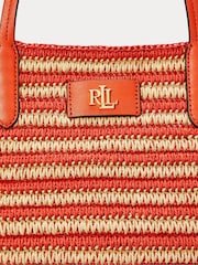 Lauren Ralph Lauren Brie Stripe Straw Tote Bag - Image 4 of 5