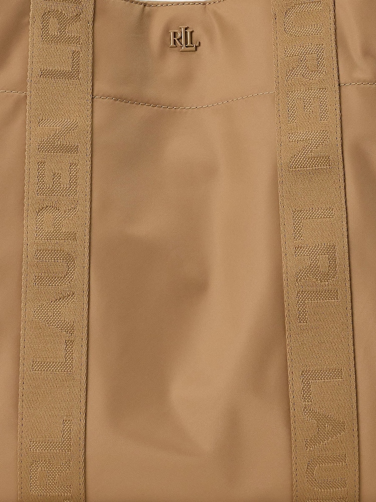 Khakigrün - Lauren Ralph Lauren – Stevie – Tote-Bag aus Nylon mit Logo auf dem Griff - Bild 4 von 4
