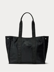 Schwarz - Lauren Ralph Lauren – Stevie – Tote-Bag aus Nylon mit Logo auf dem Griff - Bild 3 von 6