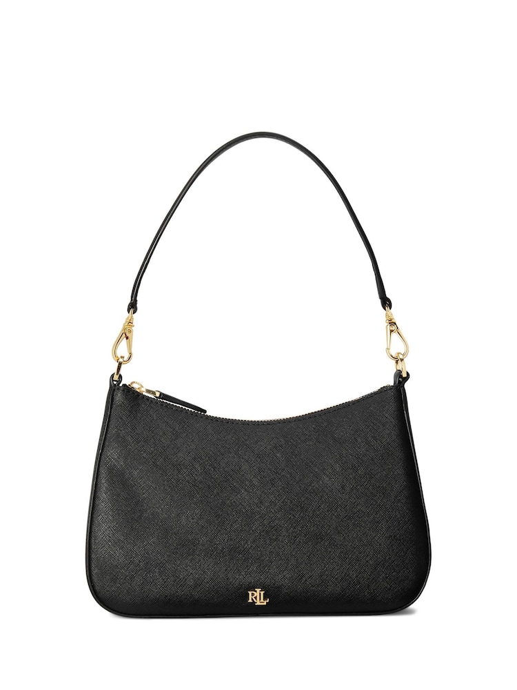 Lauren Ralph Lauren Danni Crosshatch Leather Shoulder Bag - Image 2 of 8