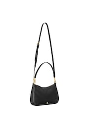 Lauren Ralph Lauren Danni Crosshatch Leather Shoulder Bag - Image 4 of 8