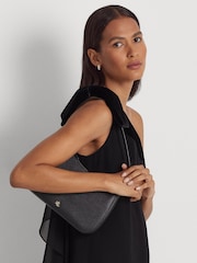 Lauren Ralph Lauren Danni Crosshatch Leather Shoulder Bag - Image 8 of 8