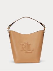 Lauren Ralph Lauren Witley Leather Logo Bucket Bag - Image 1 of 5