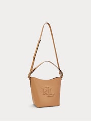 Lauren Ralph Lauren Witley Leather Logo Bucket Bag - Image 3 of 5