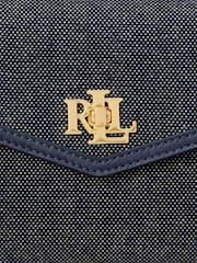 Lauren Ralph Lauren Navy Farrah Canvas & Leather Satchel 100% Cotton	Bag - Image 5 of 7
