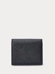 Lauren Ralph Lauren Crosshatch Leather Compact Black Purse - Image 2 of 3