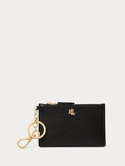 Lauren Ralph Lauren Black Leather Zip Card Case Purse - Image 1 of 2