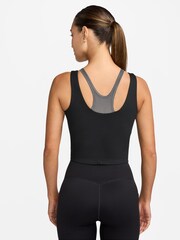 Nike Black One Fitted Dri-FIT Cropped Short Sleeve Top - Image 2 of 3