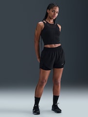 Nike Black One Fitted Dri-FIT Cropped Short Sleeve Top - Image 4 of 5
