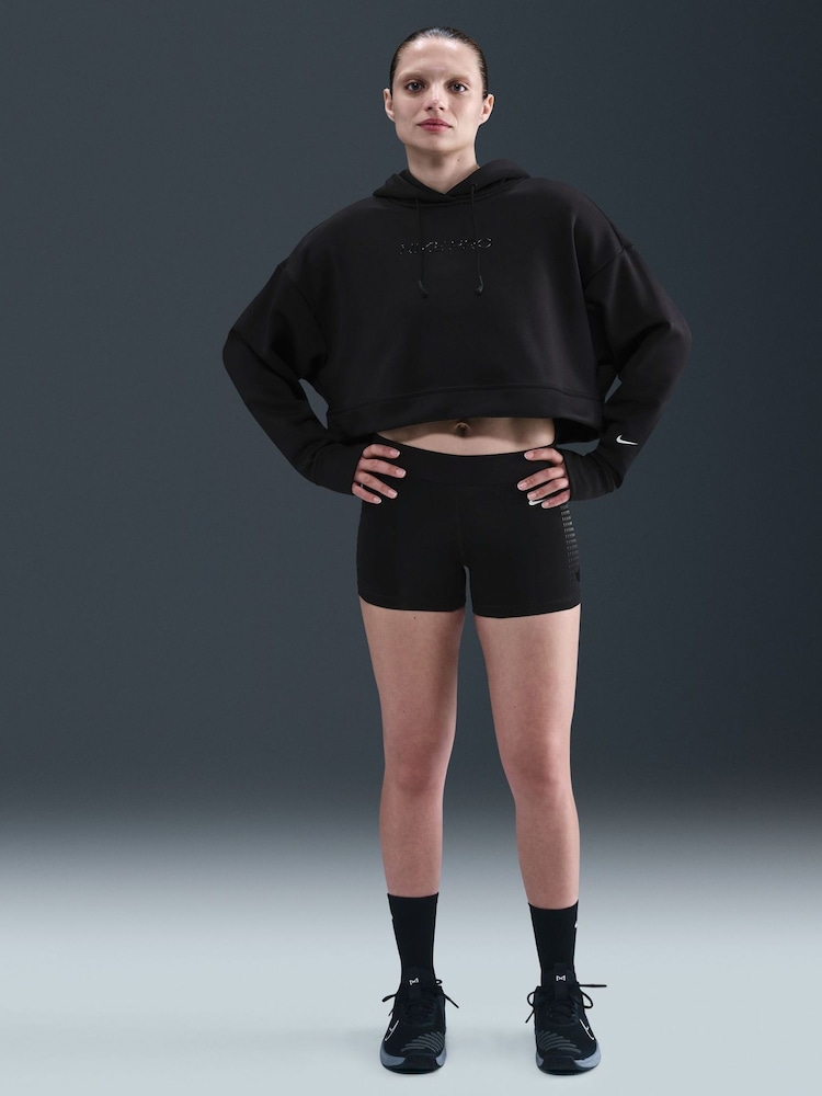 Nike Black Pro Therma-FIT Fleece Hoodie - Image 1 of 8