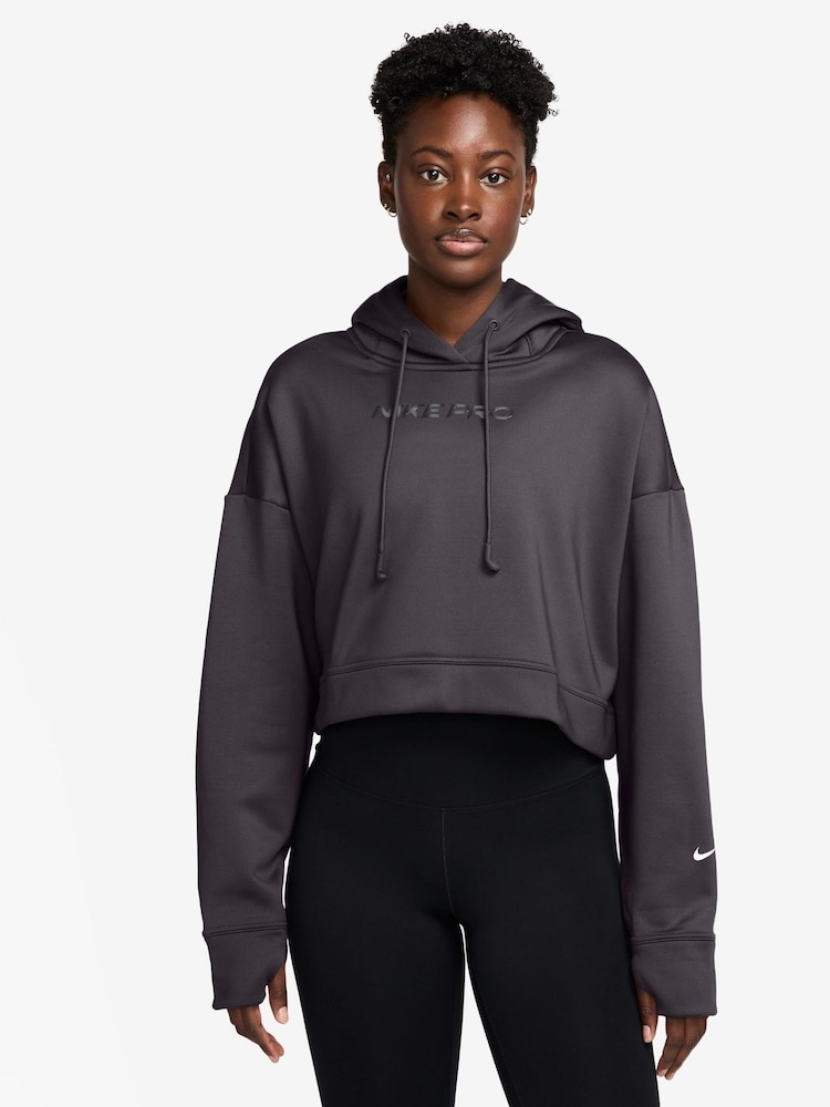 Nike Black Pro Therma-FIT Fleece Hoodie - Image 1 of 3 Nike Black Pro Therma-FIT Fleece Hoodie - Image 1 of 3