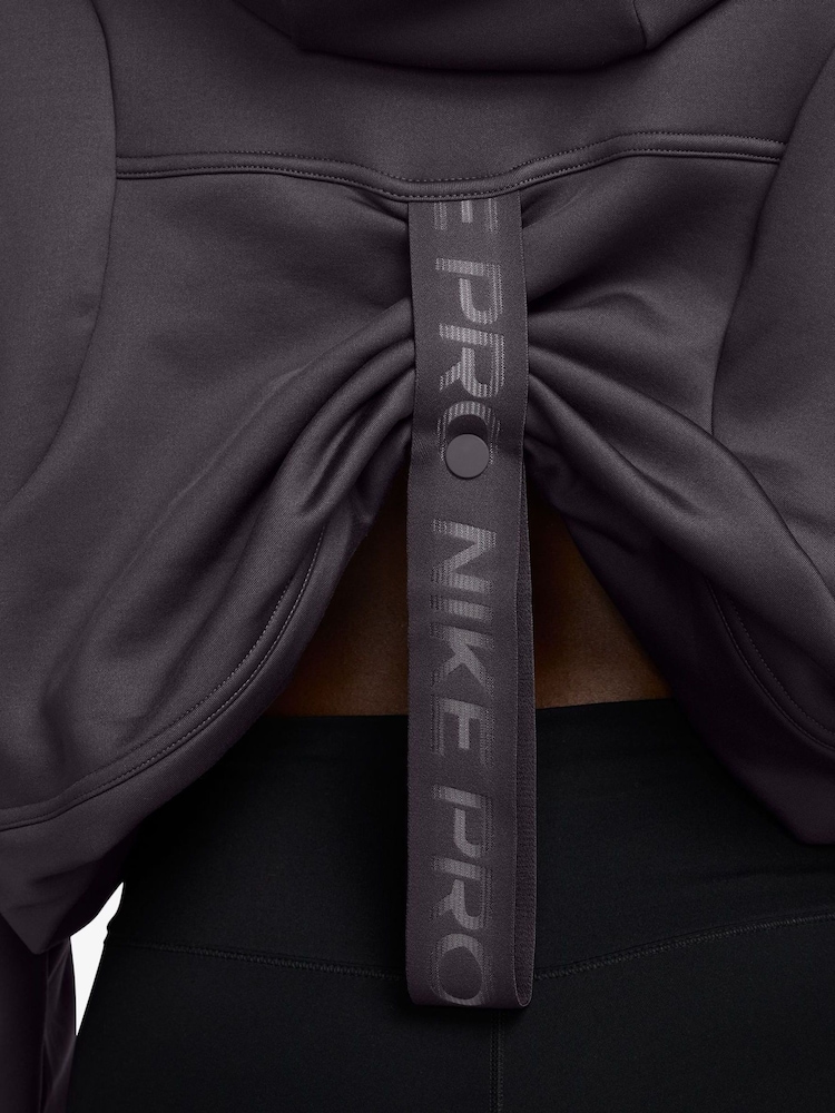Nike Black Pro Therma-FIT Fleece Hoodie - Image 3 of 3 Nike Black Pro Therma-FIT Fleece Hoodie - Image 3 of 3