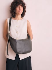 Chocolate marrom - Bolsa tiracolo de couro - Imagem 1 de 9