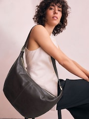 Chocolate marrom - Bolsa tiracolo de couro - Imagem 2 de 9