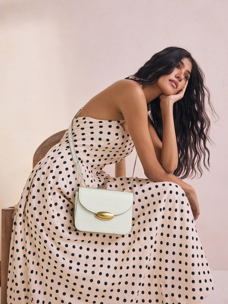 Bone Croc Structured Cross Body Bag - Image 1 of 10 Bone Croc Structured Cross Body Bag - Image 1 of 10