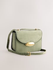 Khaki Green Structured Cross Body Bag - Image 5 of 9