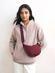 Burgundy Red Nylon Sling Bag - Image 1 of 1