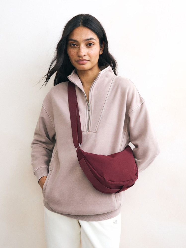 Burgundy Red Nylon Sling Bag - Image 1 of 1