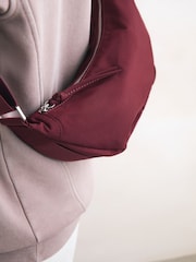 Burgundy Red Nylon Sling Bag - Image 2 of 7