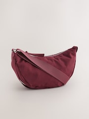 Burgundy Red Nylon Sling Bag - Image 3 of 7