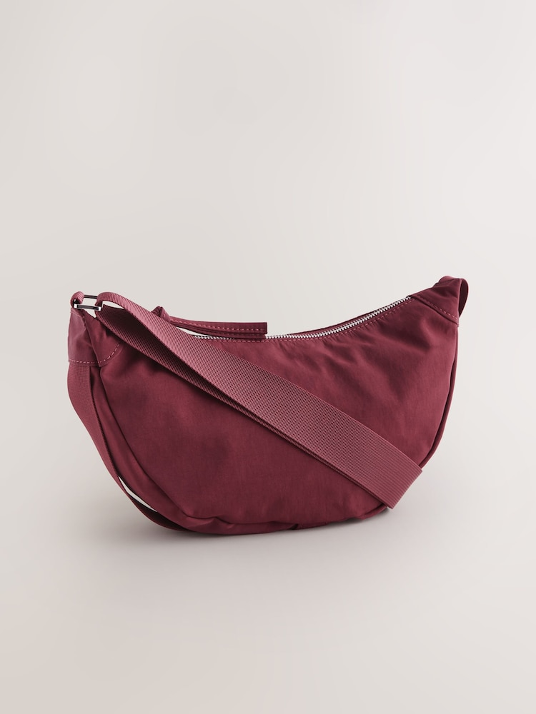 Burgundy Red Nylon Sling Bag - Image 3 of 7
