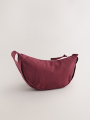 Burgundy Red Nylon Sling Bag - Image 4 of 7