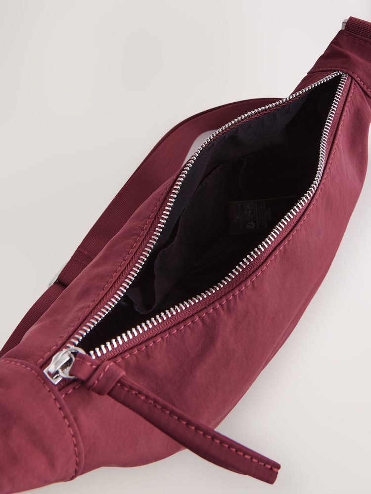 Burgundy Red Nylon Sling Bag - Image 5 of 7