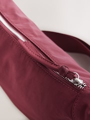 Burgundy Red Nylon Sling Bag - Image 6 of 7