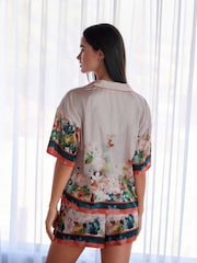 B by Ted Baker Satin Button Through Shorts Set - Image 2 of 6