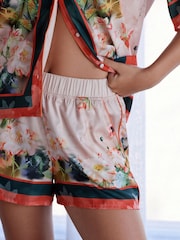 B by Ted Baker Satin Button Through Shorts Set - Image 3 of 6