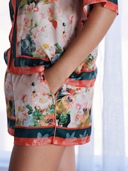 B by Ted Baker Satin Button Through Shorts Set - Image 4 of 6