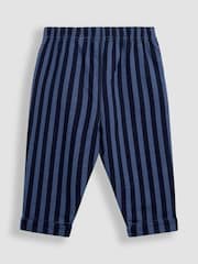 JoJo Maman Bébé Navy Blue Stripe Stripe Trousers - Image 4 of 5