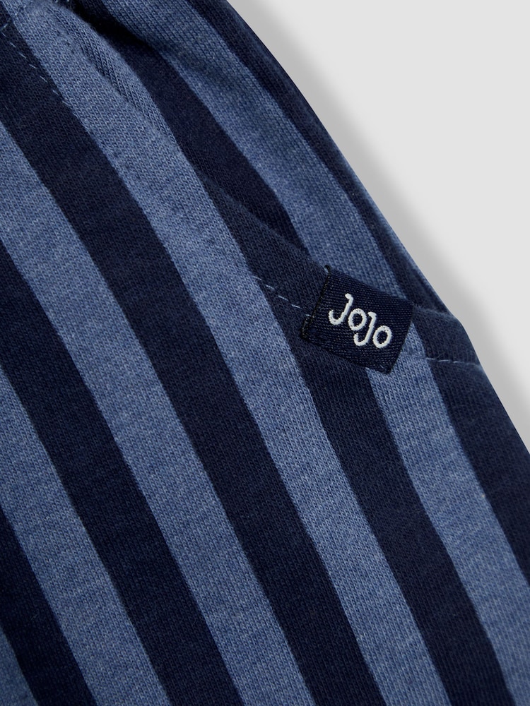 JoJo Maman Bébé Navy Blue Stripe Stripe Trousers - Image 5 of 5