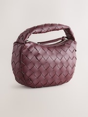 Burgundy Red Raffia Effect Hand Held Bag - Image 6 of 9