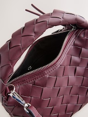 Burgundy Red Raffia Effect Hand Held Bag - Image 7 of 9