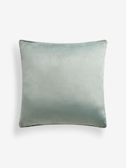 Sage Green 59 x 59cm Basset Embossed Faux Fur Cushion - Image 5 of 5