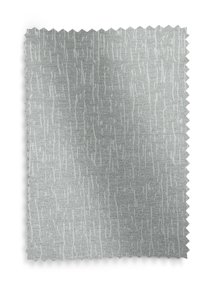 Grey Blue Heavyweight Chenille Eyelet Blackout/Thermal Curtains - Image 5 of 5