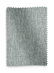 Grey Blue Heavyweight Chenille Eyelet Super Thermal Curtains - Image 8 of 8