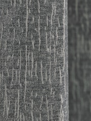 Grey Blue Heavyweight Chenille Super Thermal Eyelet Door Curtains - Image 4 of 5