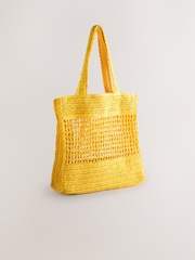Yellow Straw Shoulder Bag - Image 5 of 9