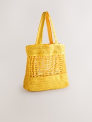 Yellow Straw Shoulder Bag - Image 6 of 9