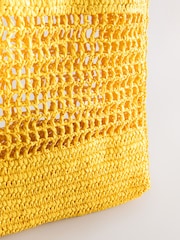 Yellow Straw Shoulder Bag - Image 7 of 9