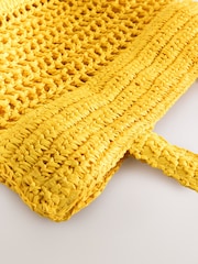 Yellow Straw Shoulder Bag - Image 8 of 9