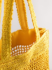 Yellow Straw Shoulder Bag - Image 9 of 9
