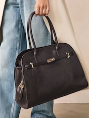 Chocolate marrom - Bolsa Tote Estruturada - Imagem 5 de 10