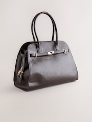 Chocolate marrom - Bolsa Tote Estruturada - Imagem 6 de 10